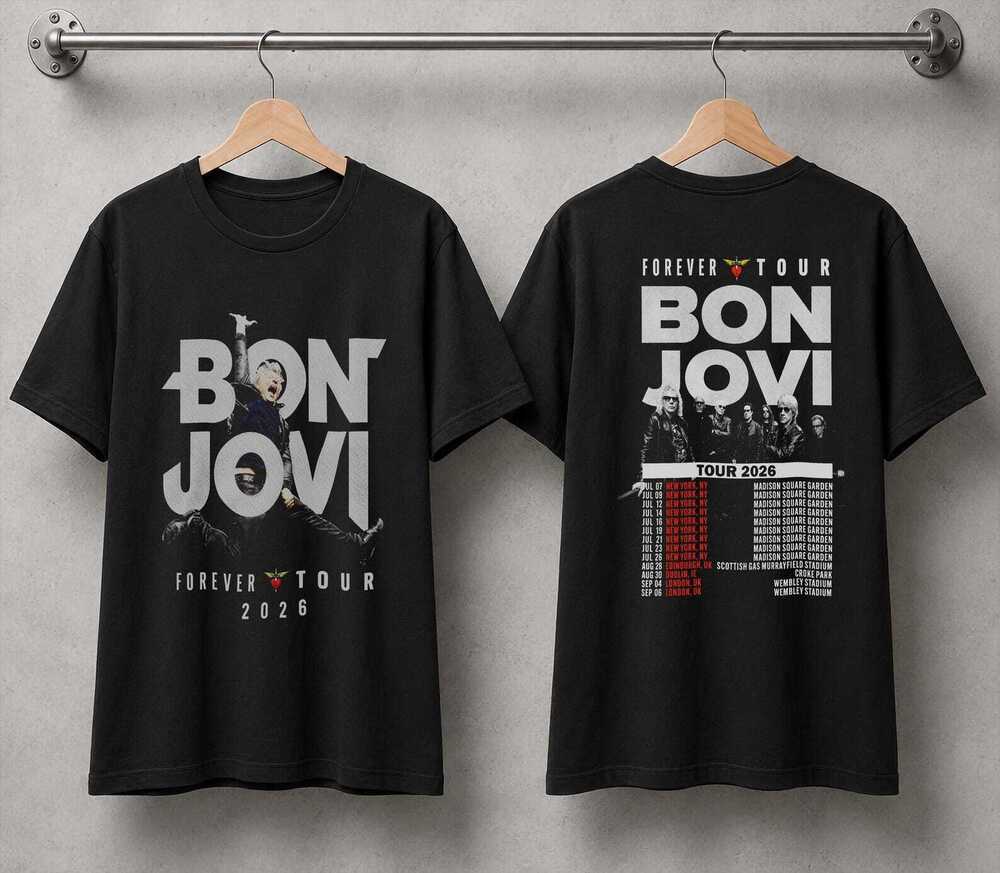 Bon Jovi Forever Tour 2026 Concert Tee 2 Sided